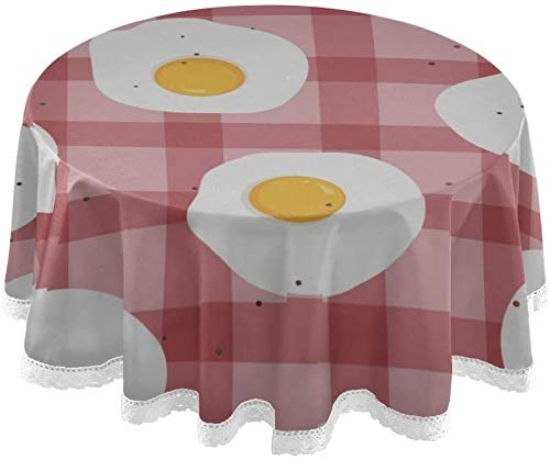 WJSQJ Mantel Huevos Fritos Desayuno Simple Pub Buffet Pestaña Mantel De Estilo Minimalista Moderno para La Cocina Familiar Fiesta Picnic Decoración del Hogar