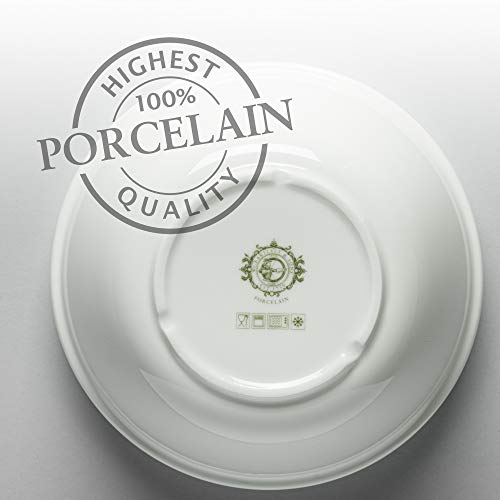 WM Bartleet & Sons 1750 T214 - Cuenco de porcelana tradicional para pudín (20 cm, 1,25 l/2 unidades), color blanco