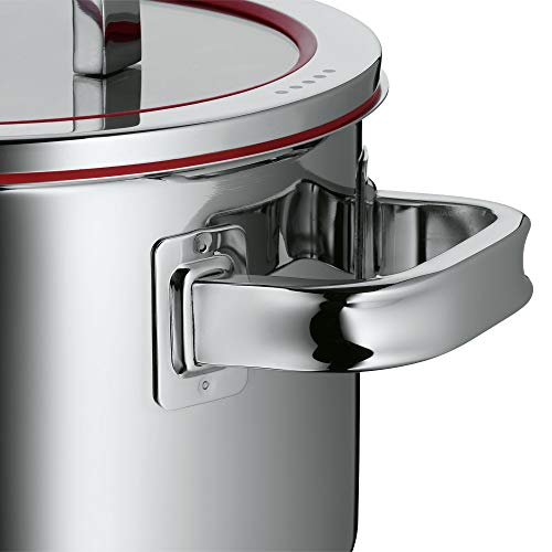 WMF Function 4-Olla Grande de 24cm (5,7 litros de Capacidad) con Tapa, Cromargan 18/10, Acero Inoxidable Pulido, 24 cm