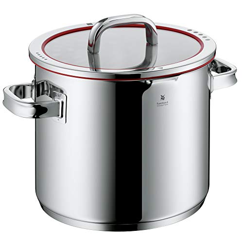 WMF Function 4-Olla Grande de 24cm (5,7 litros de Capacidad) con Tapa, Cromargan 18/10, Acero Inoxidable Pulido, 24 cm