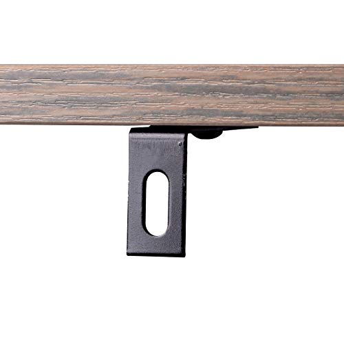 WOLTU Estante de Cocina Estante para Microondas Estante para Panaderos Metal y Madera, con 5 Estantes, Aprox.90 x 40 x 83.5 cm Negro + Haya Oscura RGB9324dc