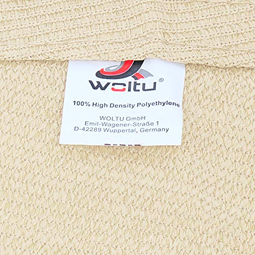 WOLTU Toldo Vela de Sombra Rectangular Prevención Rayos UV Solar protección Piel Resistente y Transpirable para Jardín,Patio, Exteriores Crema 2x3m, GZS1188cm01