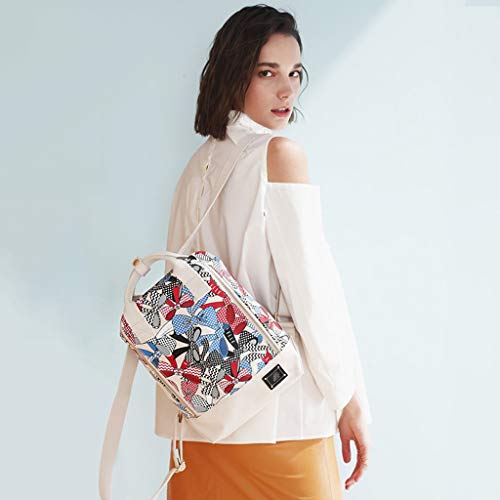 Women's backpack Mochila de Viaje Japonesa de Gran Capacidad con Estampado Moderno de Primavera y Verano