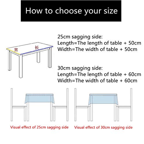 Wondder Mantel Algodón de Lino paño de Tabla de la Geometría de Impresión para Mesa Multifuncional Decoración de la Cocina del Hogar (120x160cm (47x63inch), Gris)