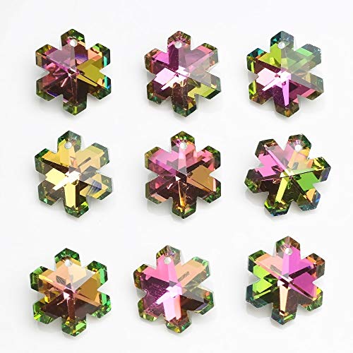 WSGYA cuentas de cristal cuentas de cristal colgante con cuentas fabricación de joyas collar pendientes accesorios Diy 20 piezas 20mm flor de hielo