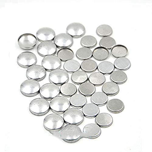 WTBI 100pcs Sets/Lot DIY Botones de Tela Hechos a Mano Forma de Pan Tela Redonda Cubierta de Botones de Tela Cubierta de Metal 4 Botones Traseros, L60, Fondos de Alambre, L22, Fondos de Alambre