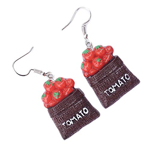 wufeng Joyería Regalo del día de la Gota para Las Mujeres Tomate Hamburguesa Pendientes Regalo de Las Mujeres del Gancho del oído del oído Ganchos Aniversario Madre' s