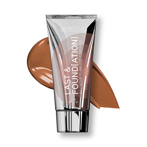 WUNDER2 LAST & FOUNDATION Base de Maquillaje Liquida de +24 Horas de Cobertura Impecable Waterproof, Color Chocolate