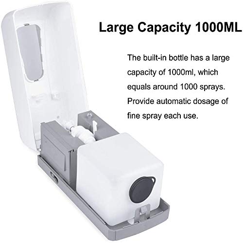 WXG1 Colgar en la Pared del dispensador automático de jabón, sin Contacto por Infrarrojos Sensor de Distribuidor, Capacidad 1000ML, Fuente de alimentación Dual, Spray máquina de desinfección