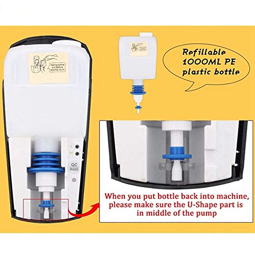 WXG1 Colgar en la Pared del dispensador automático de jabón, sin Contacto por Infrarrojos Sensor de Distribuidor, Capacidad 1000ML, Fuente de alimentación Dual, Spray máquina de desinfección