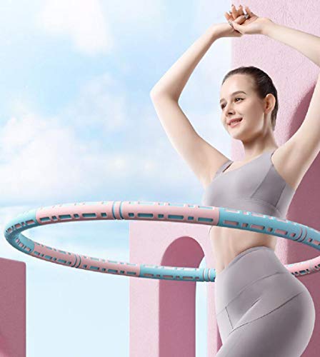 WYFFF Aro De Fitness, Hula Hoop Fitness Desmontable, Peso Ajustable Hula Hoop, Acero Inoxidable Hula Hoop Adulto para Adelgazar, para Damas, Hombres