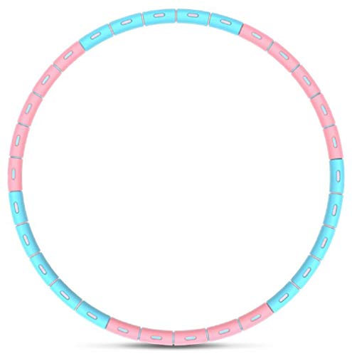 WYFFF Hula Hoop, Aro De Fitness,con Cuerdas De Saltar De 3 M Gratis, Peso De 1 Kg (2,2 Libras), Aro De Hula Desmontable De 8 Secciones Y 93 Cm para Jóvenes Adultos, Mujeres Que Pierden Peso