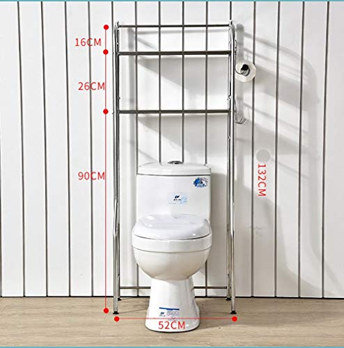 WZC Estante de almacenamiento de baño multifuncional con soporte de papel, adecuado para sobre estantes de lavadora de inodoro/Capas Dobles