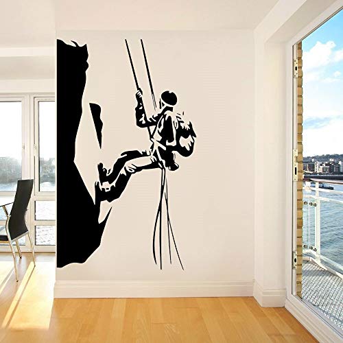 wZUN Calcomanía de Pared de Escalada en Roca, Deportes Extremos, Escalador, Signo de Escalada, Pegatina de Vinilo, decoración para Sala de Estar, 85X51 cm