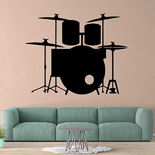 wZUN Hermoso Tambor de música Arte de la Pared calcomanía de Pared Cita Vinilo Pegatina habitación de los niños Arte Mural 45x37cm