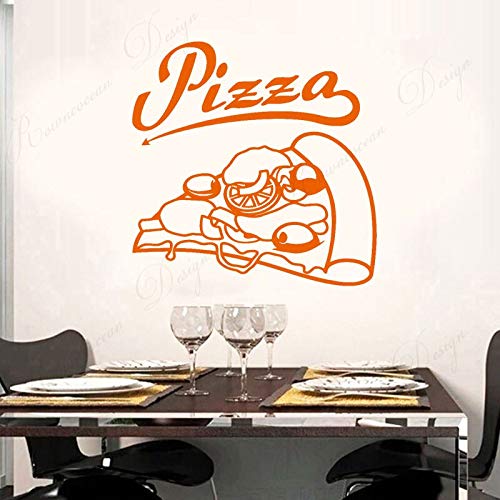 wZUN Pizza Italiana, Comida Caliente, Tienda de Pizza, Pegatinas de Vinilo para Pared, decoración del hogar, diseño, Mural de Restaurante, 50X50cm