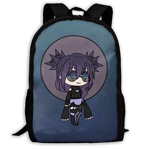 XCNGG Cute Gacha Girl - Kira Pastel Goth Chibi Girl Mochila Escolar Adolescente Mochila Deportiva Informal Hombres Mujeres Estudiante Viajes Senderismo Mochila para computadora portátil