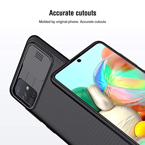 XCYYOO Funda para Samsung Galaxy A71,[Protección de la cámara] [2 Pack Protector Pantalla ] Deslizante Cámara Proteger Ultra-Delgado PC Prueba Polvo Antideslizante Anti-arañazos Estuche