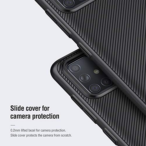 XCYYOO Funda para Samsung Galaxy A71,[Protección de la cámara] [2 Pack Protector Pantalla ] Deslizante Cámara Proteger Ultra-Delgado PC Prueba Polvo Antideslizante Anti-arañazos Estuche