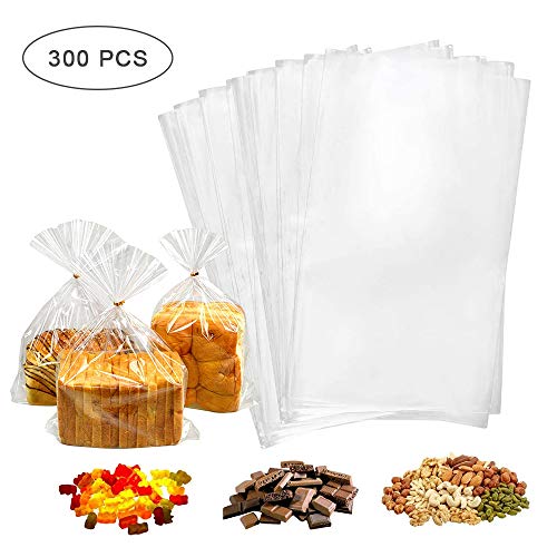 XGzhsa 300 bolsas de celofán transparente, bolsa transparente para dulces, bolsas de plástico OPP de 4.7 x 7.1 pulgadas para cupcakes, dulces, jabón, galletas y chocolates