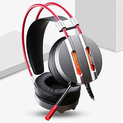 XHN Gaming Headset para PS4, Xbox One, PC, Mac, Nintendo Switch, LED con micrófono - jack de 3,5 mm