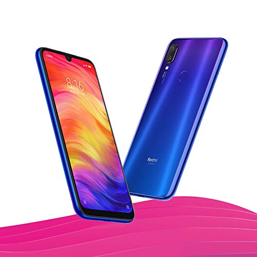 Xiaomi Redmi Note 7 Smartphones de 6.3'' Pantalla Completa, 4GB RAM + 128GB ROM, Snapdragon 660 procesador Octa-Core, 13MP Delantero y 48MP + 5MP Doble cámara Trasera Teléfonos móviles (Azul)