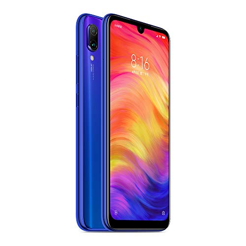 Xiaomi Redmi Note 7 Smartphones de 6.3'' Pantalla Completa, 4GB RAM + 128GB ROM, Snapdragon 660 procesador Octa-Core, 13MP Delantero y 48MP + 5MP Doble cámara Trasera Teléfonos móviles (Azul)