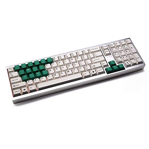 XIUYU Caucho Juego la Tapa de tecla Set emgomados Doubleshot Nombres de Teclas Compatible OEM Perfil de Shine-A través Juego de 18 Teclas (Verde) (Color: Verde)