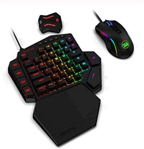 XIUYU Redragon K585 con una Sola Mano Teclado mecánico Mano Izquierda Comer Teclado Verde Juego de la gallina Teclado del Eje de definición de la Macro