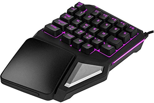 XIUYU T9 Delux Colorido Pro-Pollo con una Sola Mano artefacto LOL Sentido manipulador Teclado for Juegos de Colores con retroiluminación