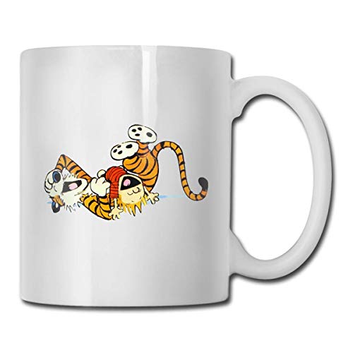 xiuyu - Taza de café (cerámica, 11 onza), diseño de Calvin and Hobbes