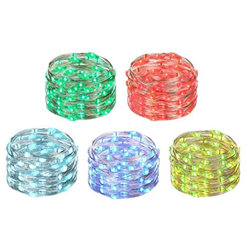 XKJFZ 1 Juego Centelleo 16.4ft Sellado Cadenas De Iluminación De La Batería 16 Luces LED Color Cambiable Lámparas con Control Remoto