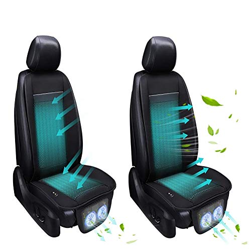 XLKP Ventilación del automóvil Cojín Refrigeración Aire Acondicionado Asiento de Alquiler Asiento de soplado soplado con Ventilador 12V,Black,Withmassage