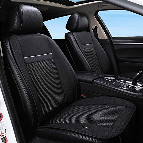 XLKP Ventilación del automóvil Cojín Refrigeración Aire Acondicionado Asiento de Alquiler Asiento de soplado soplado con Ventilador 12V,Black,Withmassage