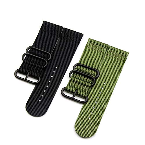 XMDirect Correa Garmin Fenix 3, 26mm Nailon Trenzado Pulseras de Repuesto Accesorios Nylon Strap para Garmin Fenix/Fenix 2 / Fenix 3 / Fenix 3 HR, Garmin Quatix/Quatix 3, Garmin D2, Fenix 5X (Verde)