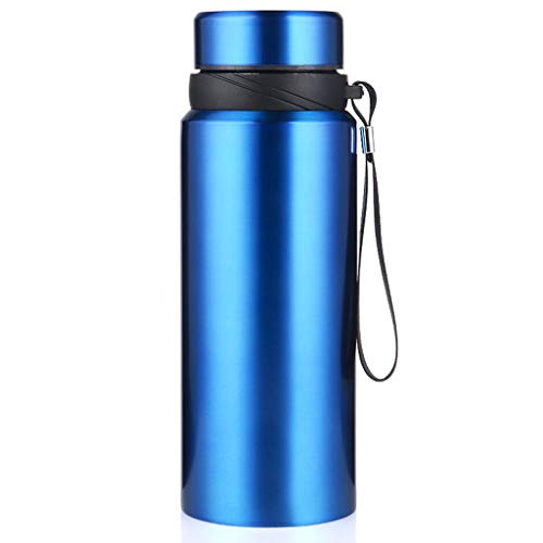 Xqr Aislamiento Taza Acero Inoxidable Aislamiento Taza Exterior Viaje Pot con Cuerda Doble Capa Deportes Gran Capacidad Hervidor 750 ML,Blue