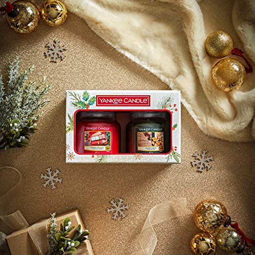 Yankee Candle - Juego de 2 velas aromáticas de Navidad (tamaño mediano)