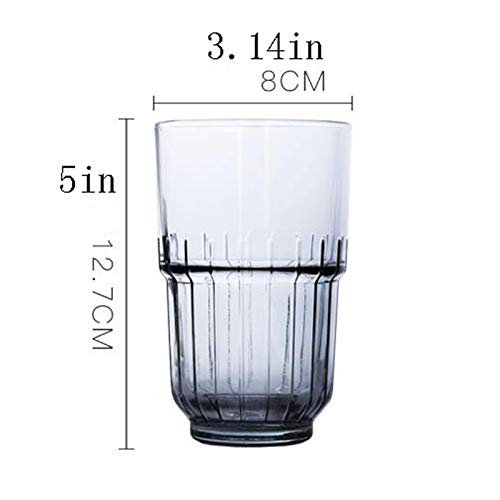 YCSX Taza de Cristal 2 Piezas de Whisky Gafas, Claro recipientes for Beber, Vasos de Zumo, Bebidas, cócteles, Copas de Vidrio Tazas de Vidrio