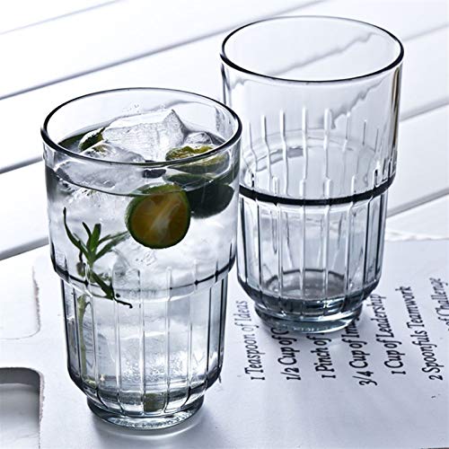 YCSX Taza de Cristal 2 Piezas de Whisky Gafas, Claro recipientes for Beber, Vasos de Zumo, Bebidas, cócteles, Copas de Vidrio Tazas de Vidrio