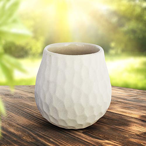 Yerba Mate Taza Modelo "Panal" Blanco | 400 ml de Capacidad! | Hecho por Cebador | Fácil de limpiar | Diseño Clásico