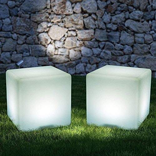 Ygetas Modos de LED Luminoso Cubo RGB 4 Menaje Restaurante Bar Stool Inteligente de Control Remoto Decorativo Luminoso Comedor Taburete la lámpara del Humor (tamaño : 60 * 60 * 60cm)