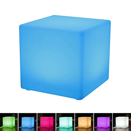 Ygetas Modos de LED Luminoso Cubo RGB 4 Menaje Restaurante Bar Stool Inteligente de Control Remoto Decorativo Luminoso Comedor Taburete la lámpara del Humor (tamaño : 60 * 60 * 60cm)