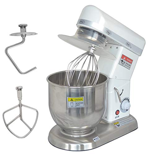 YGTMV Comercial Elecrtic Mezclador De Alimentos, 5/7 / 10L Acero Inoxidable del Recipiente De Mezcla,3 Velocidad Planetaria Batidora De Pie, Panadería Equipo Torta De Masa De Pan,5l