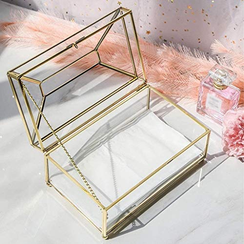 YHSMZ Rectangular de cristal claro de papel caja de pañuelos, servilletas decorativo de cristal caja de almacenamiento, sostenedor del tejido facial de Dresser, baño, dormitorio, decoración del hogar,