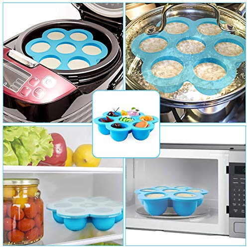 yidenguk silicona Ei Bites Formen, 7 Cup silicona Muffin sartén, 9 piezas Instant Pot accesorios con Steamer Rack, cuchara, espátula para 5/6/8 Quart Instant Pot, olla eléctrica