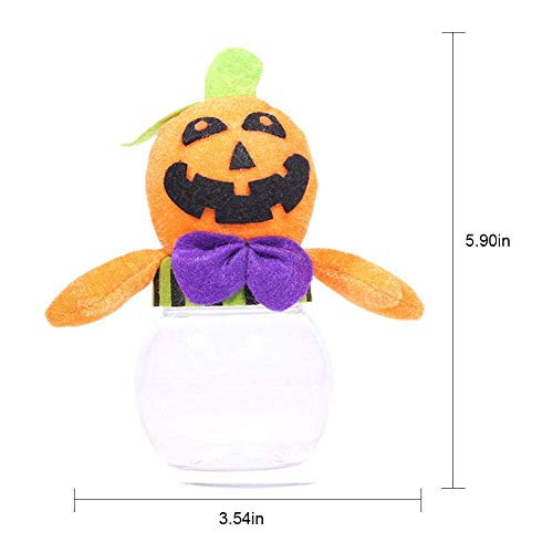 Yisily De Dibujos Animados Lindo del Caramelo Tarro, Tarro del Caramelo De Halloween Regalos del Truco O De 1pc Muñeca De Juguete Dulces Caja De Almacenamiento De La Decoración De Calabaza