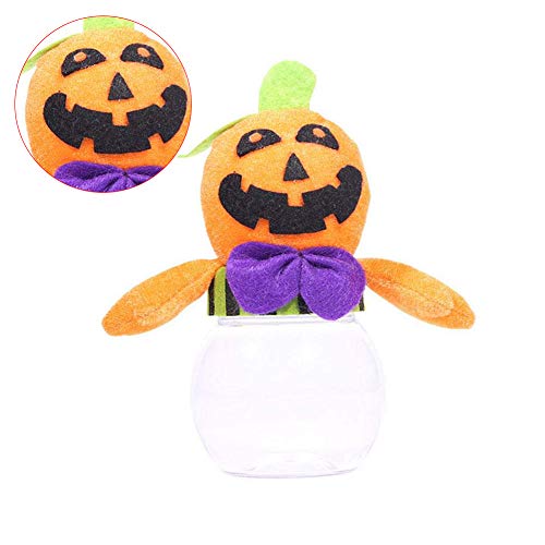 Yisily De Dibujos Animados Lindo del Caramelo Tarro, Tarro del Caramelo De Halloween Regalos del Truco O De 1pc Muñeca De Juguete Dulces Caja De Almacenamiento De La Decoración De Calabaza