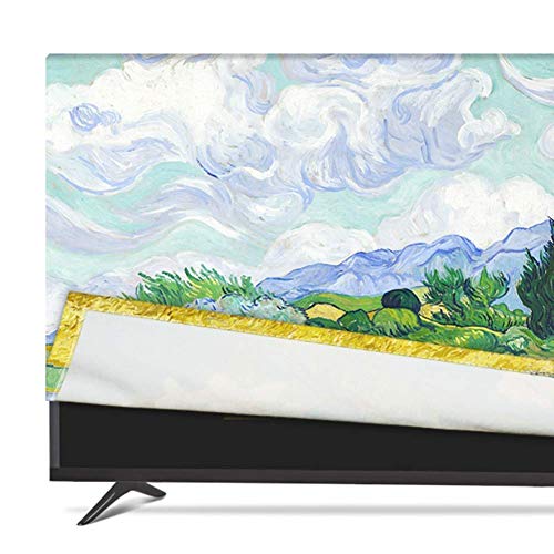 YKJL Cubierta de TV LCD TV-Abdeckung TV Estuche Antipolvo Paisaje Cielo Estrellado Decoración Paño para computadora Fundas para monitores Ölgemälde Muster-27inch Velero