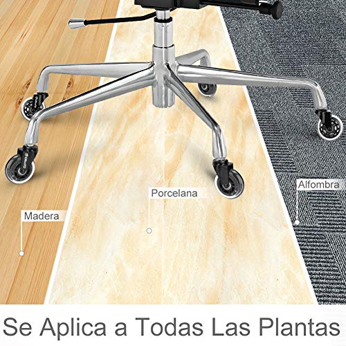 YOHOOLYO 5Pcs Ruedas para Sillas de Oficina 10x22mm Ruedas de Repuesto Caster Silencioso Rolling y Seguro para Cualquier Piso