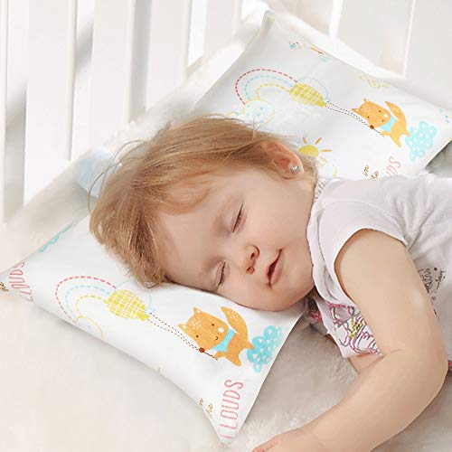 Yoofoss Almohada para niños con funda Almohada para bebés Antiácaros Almohada Suave para Niños, bebés y recién nacidos La Cabeza Apto para 1-6 Años